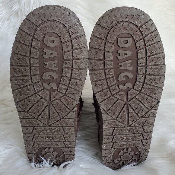 Dawgs Chocolate Faux Suede Microfiber Mid-Calf Boots SZ 6 - Picture 9 of 12